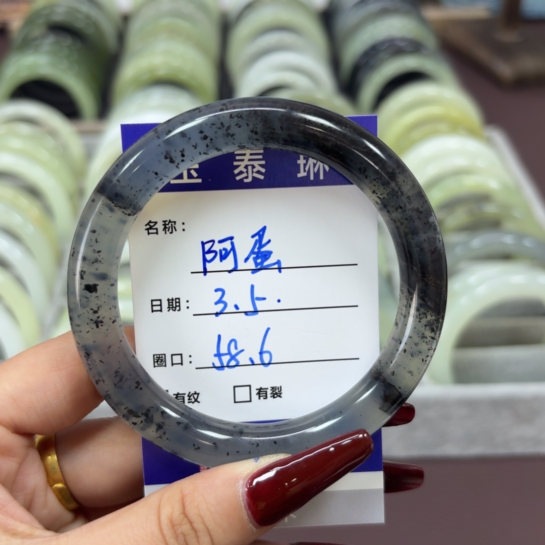 岫玉手镯未镶嵌-****-天然