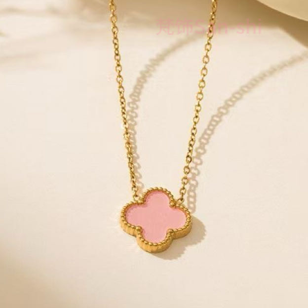 钛钢项链 （26号）气质法式植物花卉女女士素款轻奢原创设计经典