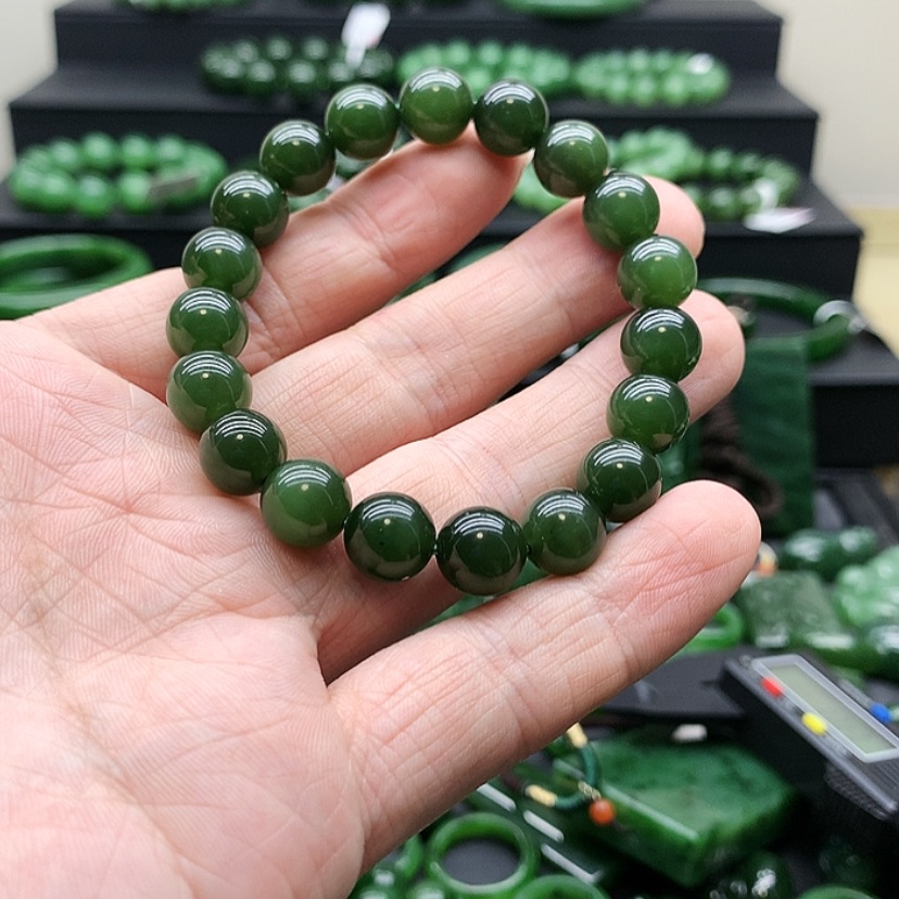 【闪购商品】和田玉（碧玉）手链未镶嵌秋*
