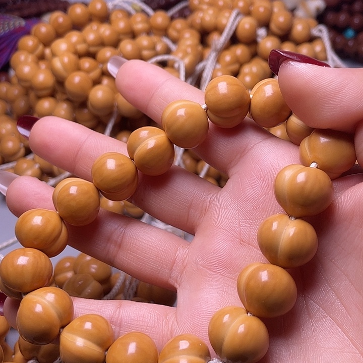 翰***墨猴头核桃手串16尺寸镜面柯基屁桃手持全品无暇