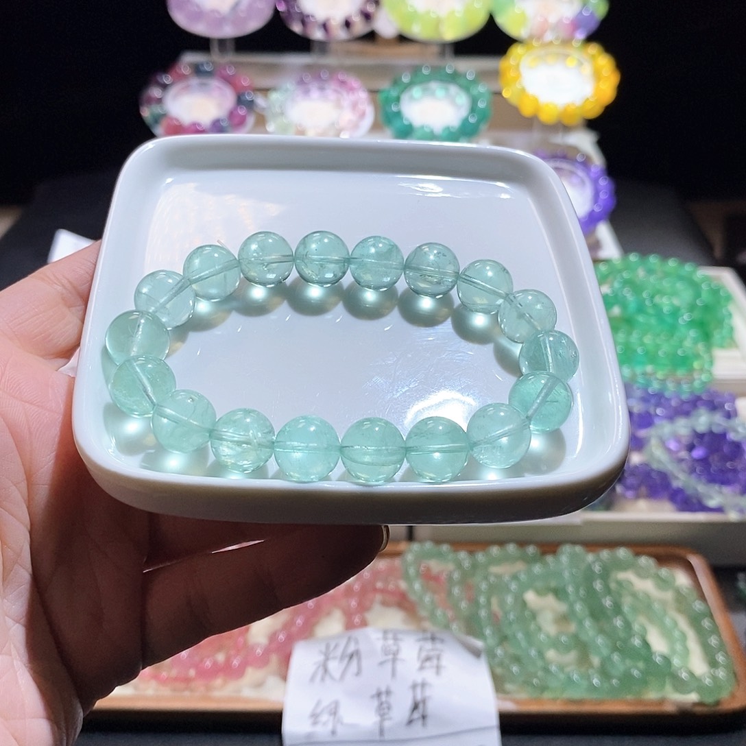 未镶嵌手链萤石11加曼波绿萤石
