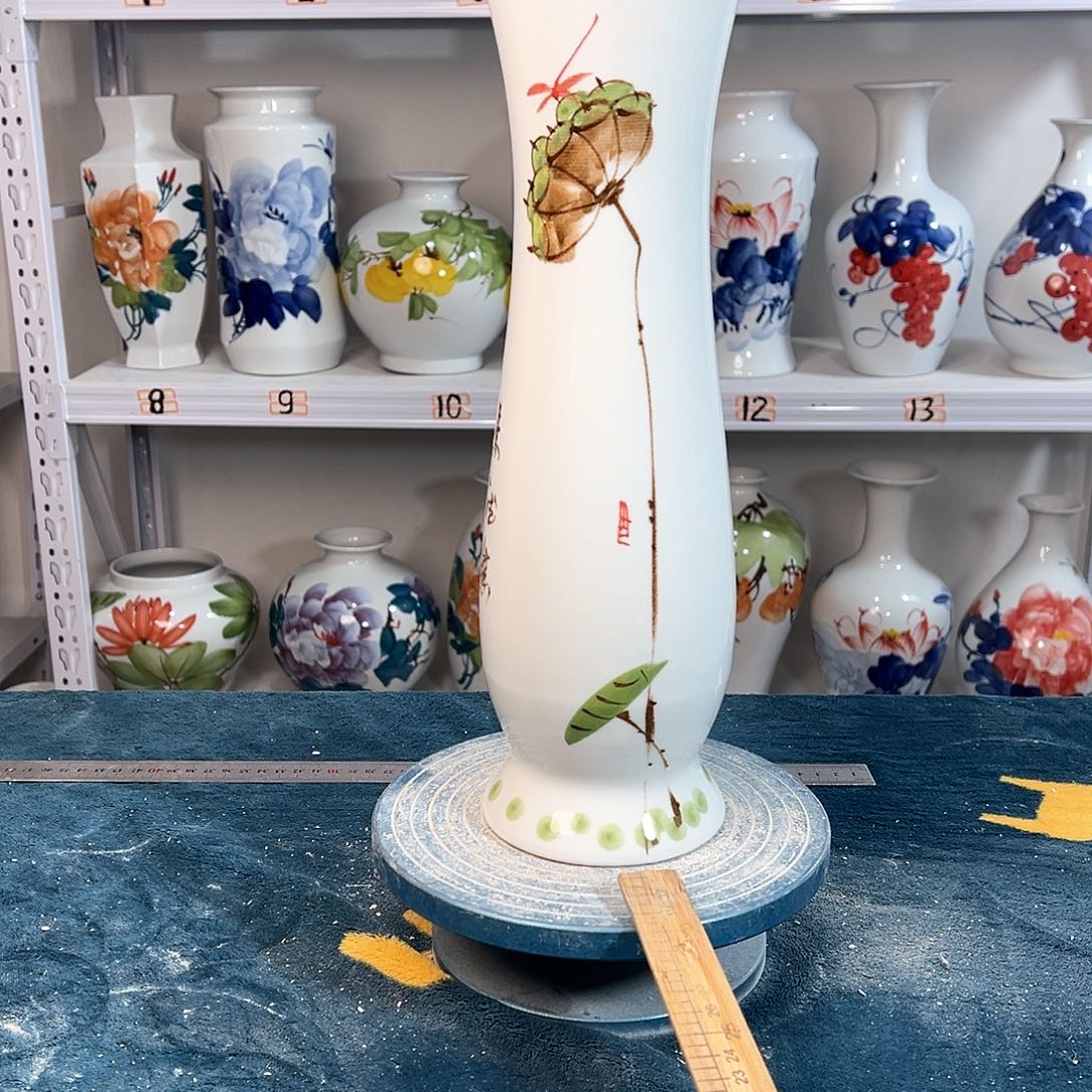 摆件景德镇陶瓷蛮莲青t