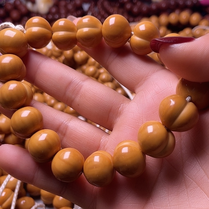 猴头核桃手串16尺寸镜面柯基屁桃手持全品无暇