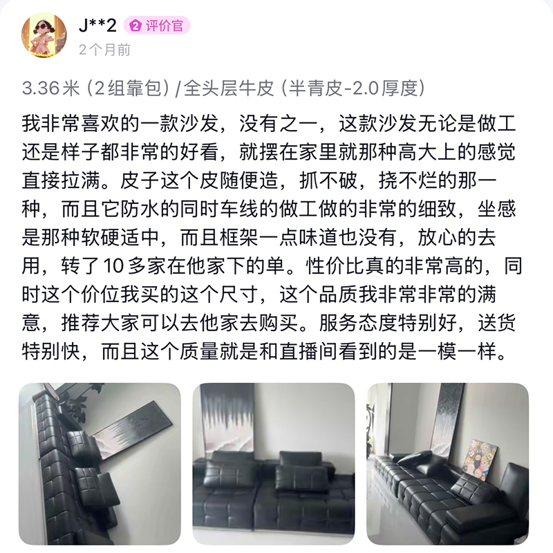 客厅全青皮沙发家用简约意式极简