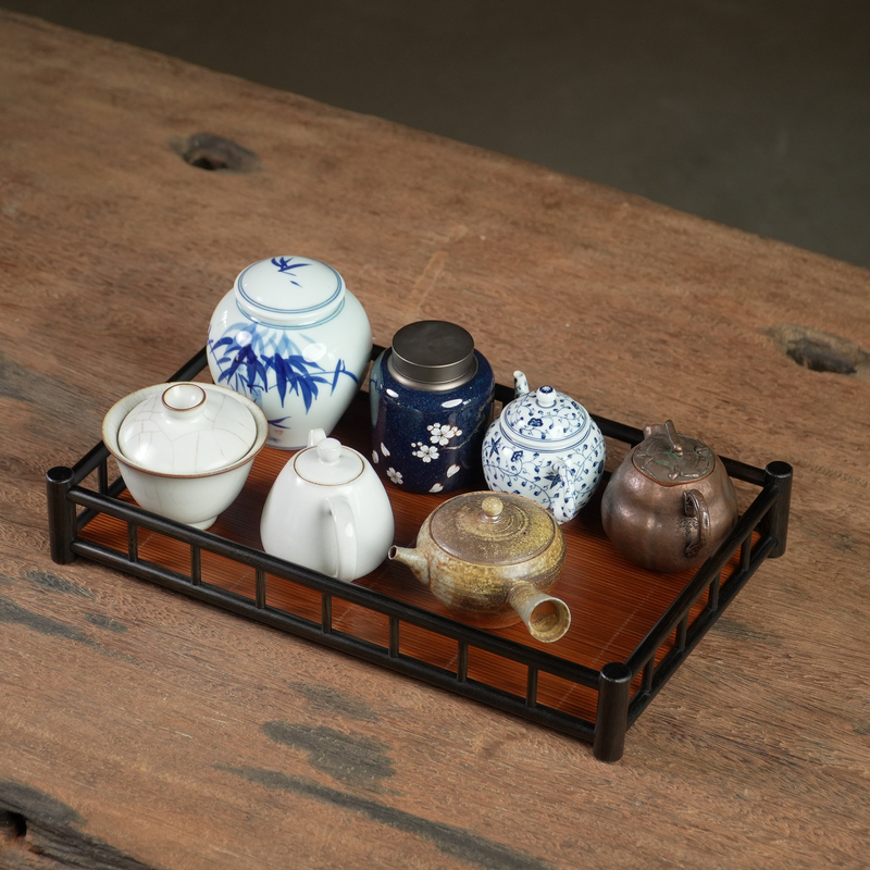 （小满）托盘/灵峰竹居/原创非遗/手工竹编楠竹/茶道配件茶周边