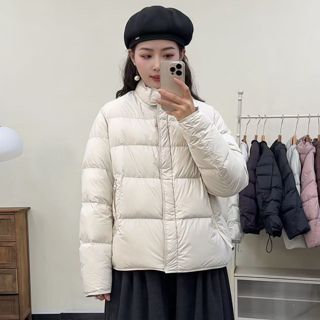【雅致轻奢】女士冬季羽绒服立领时尚百搭加厚保暖鸭绒服XB-6001