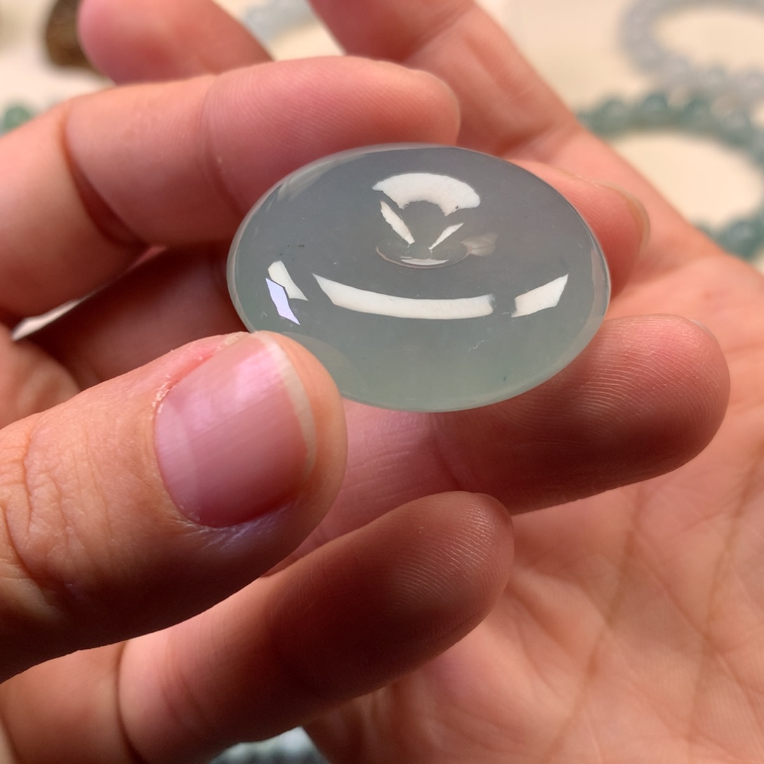 翡翠未镶嵌颈饰天然翡翠平安扣定金