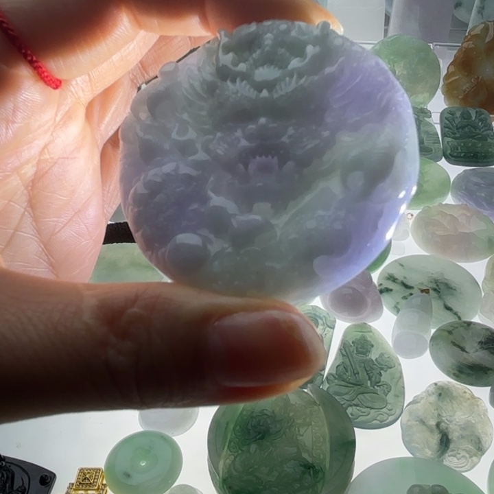 翡翠吊坠(赠链)未镶嵌翡翠龙牌吊坠