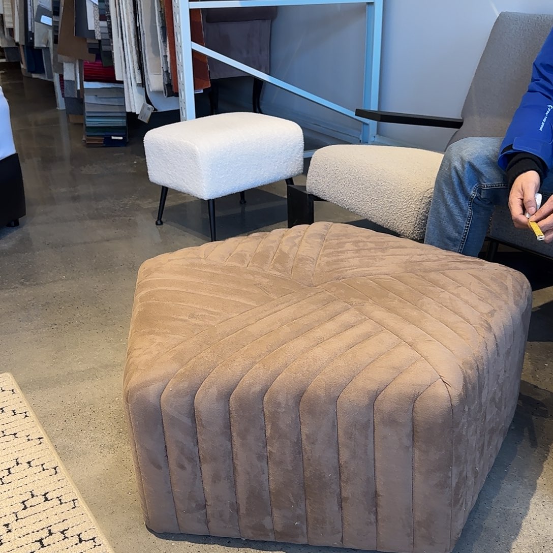 棉绒布布艺脚踏茶几