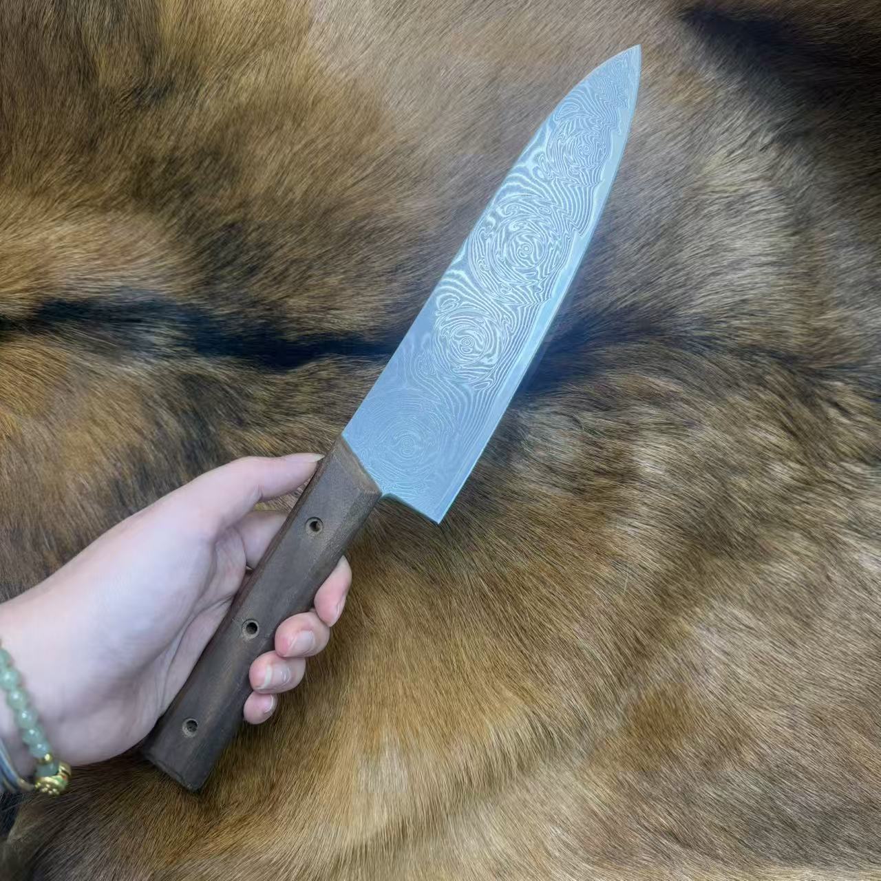 NA长柄玫瑰牛厨师刀屠宰刀
