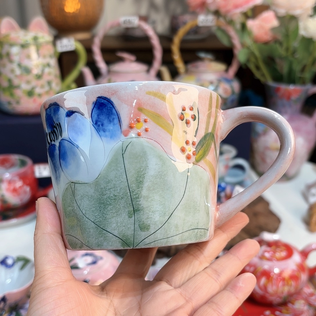 西***西景德镇手绘高温釉下彩陶瓷茶具