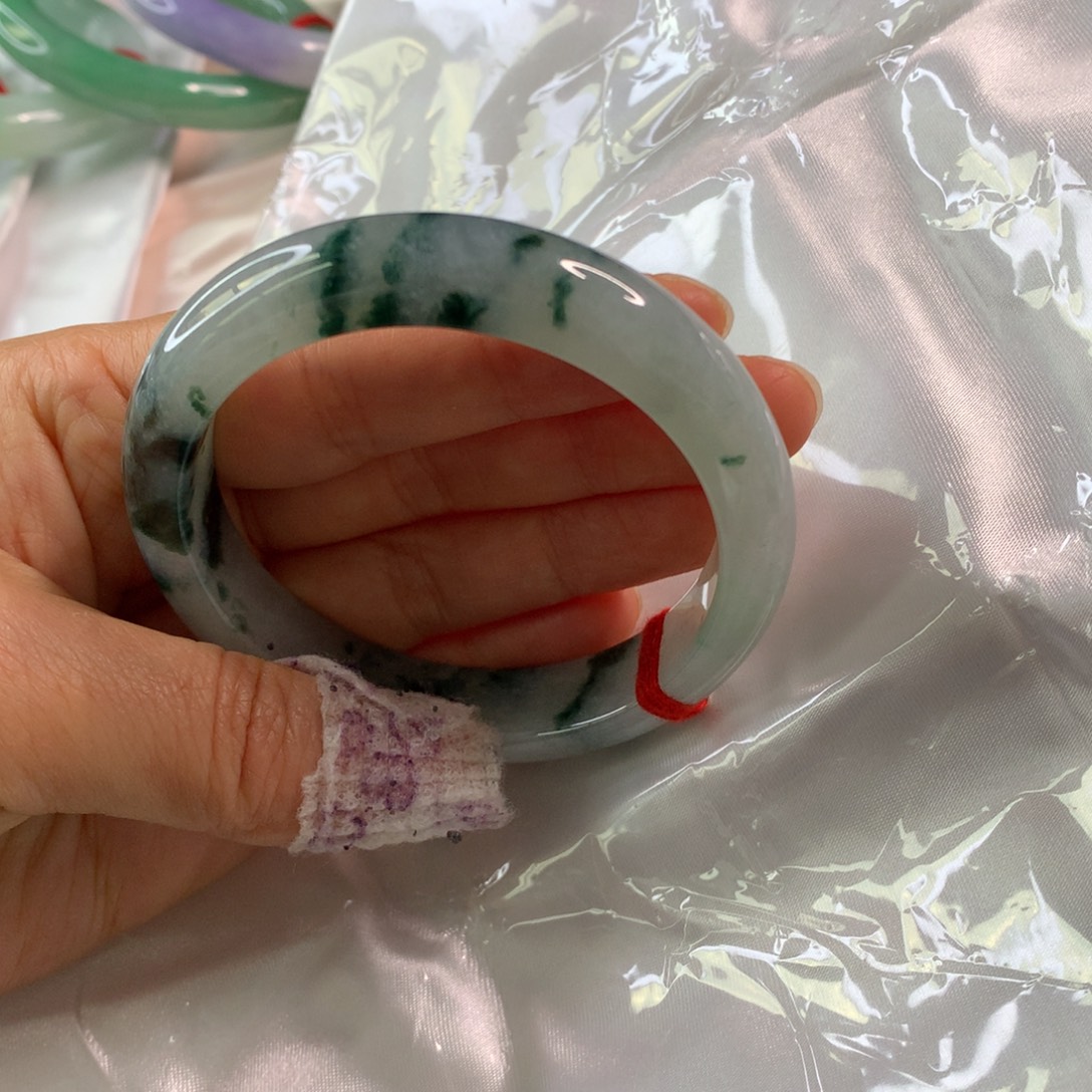 翡翠未镶嵌手镯翡翠手镯55