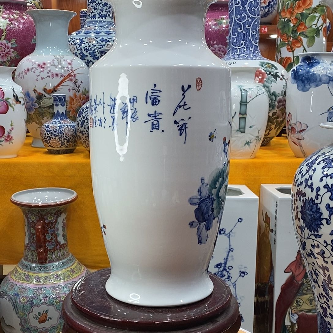 摆件用****4景德镇陶瓷冬瓜瓶