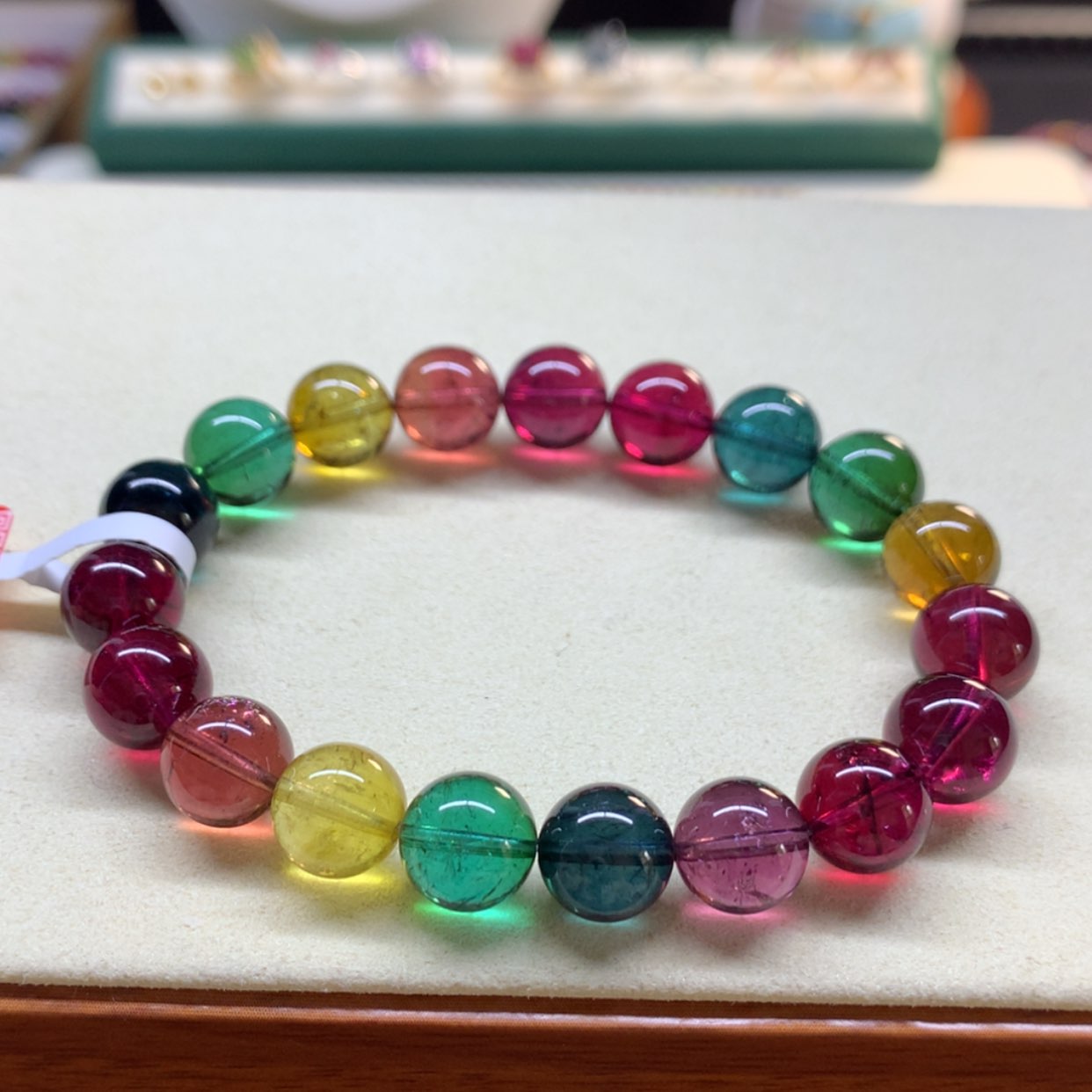 【闪购商品】碧玺手串未镶嵌浓艳彩虹色标10mm