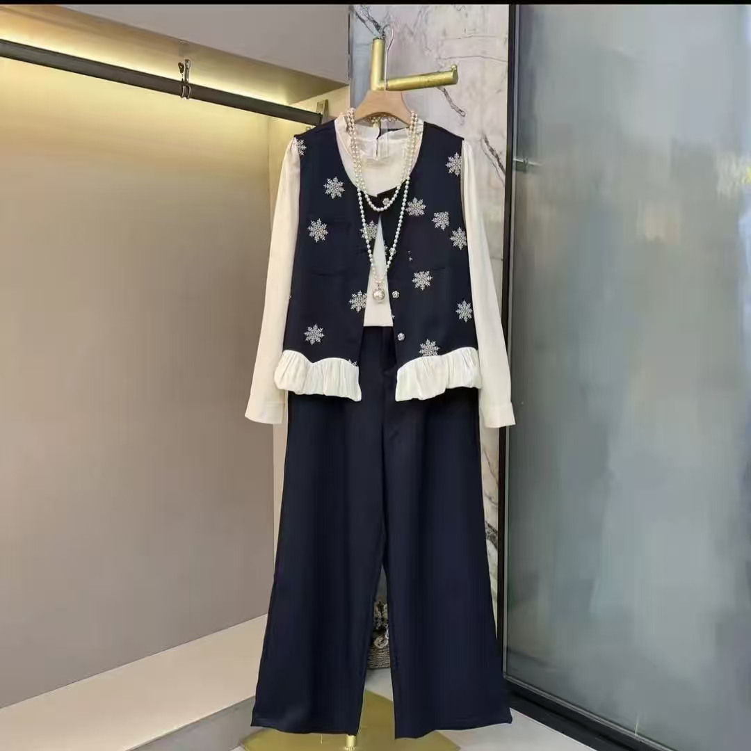 休闲时尚套装法式瑞丽风仙女风休闲风针织连衣裙女装