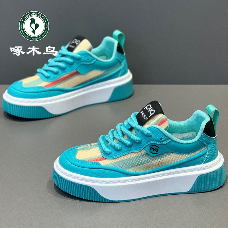 啄木鸟男鞋开车鞋工作通勤鞋透气学生百搭时尚男士小白鞋板鞋增高