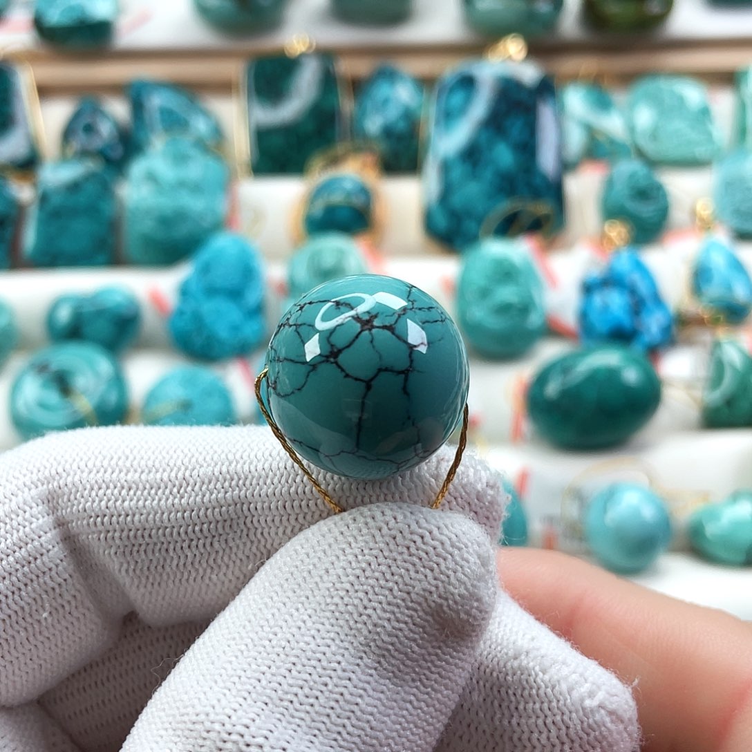 绿松石未镶嵌车挂尺寸19