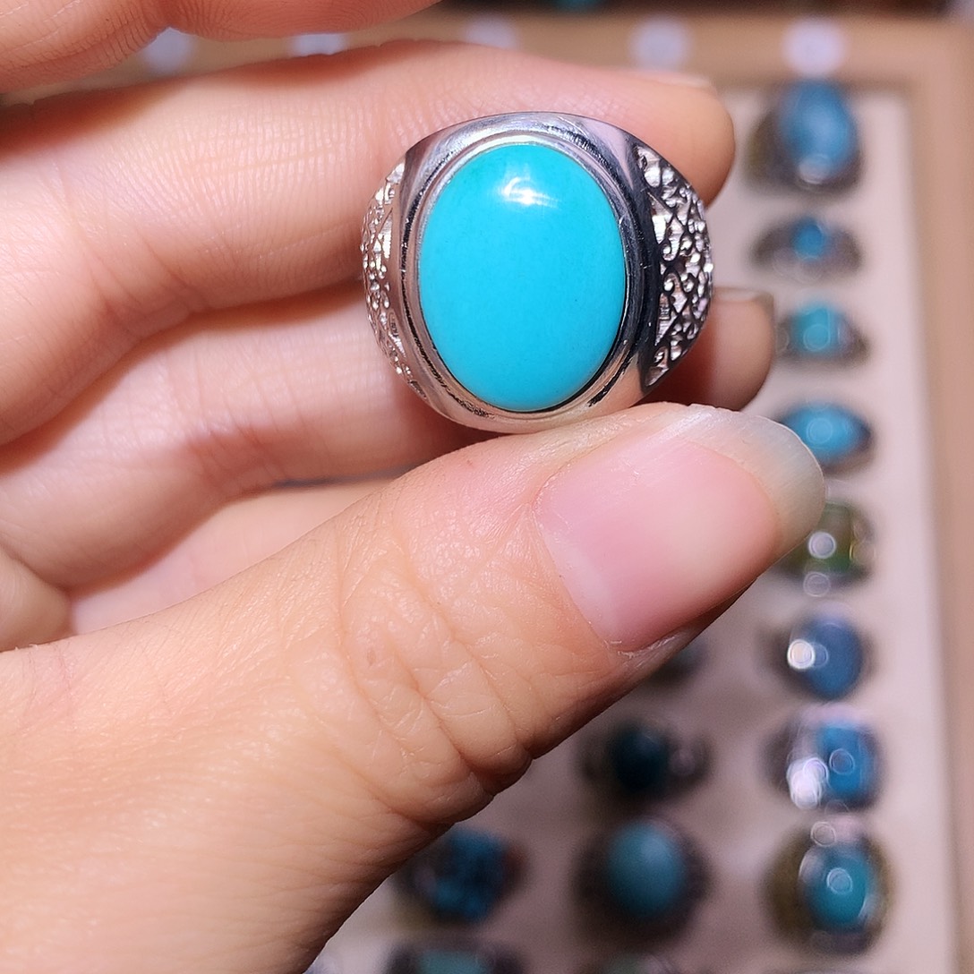 绿松石银S925镶嵌颈饰