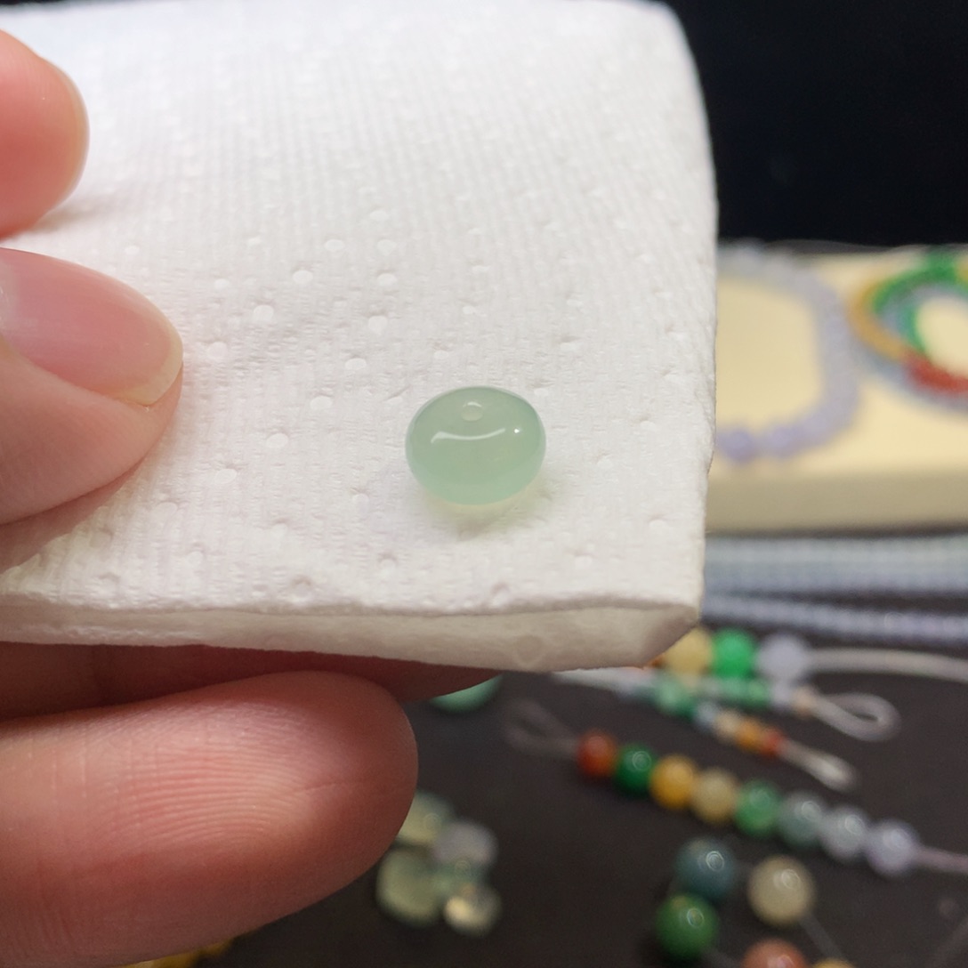 定制翡翠未镶嵌马卡龙色系鼓珠