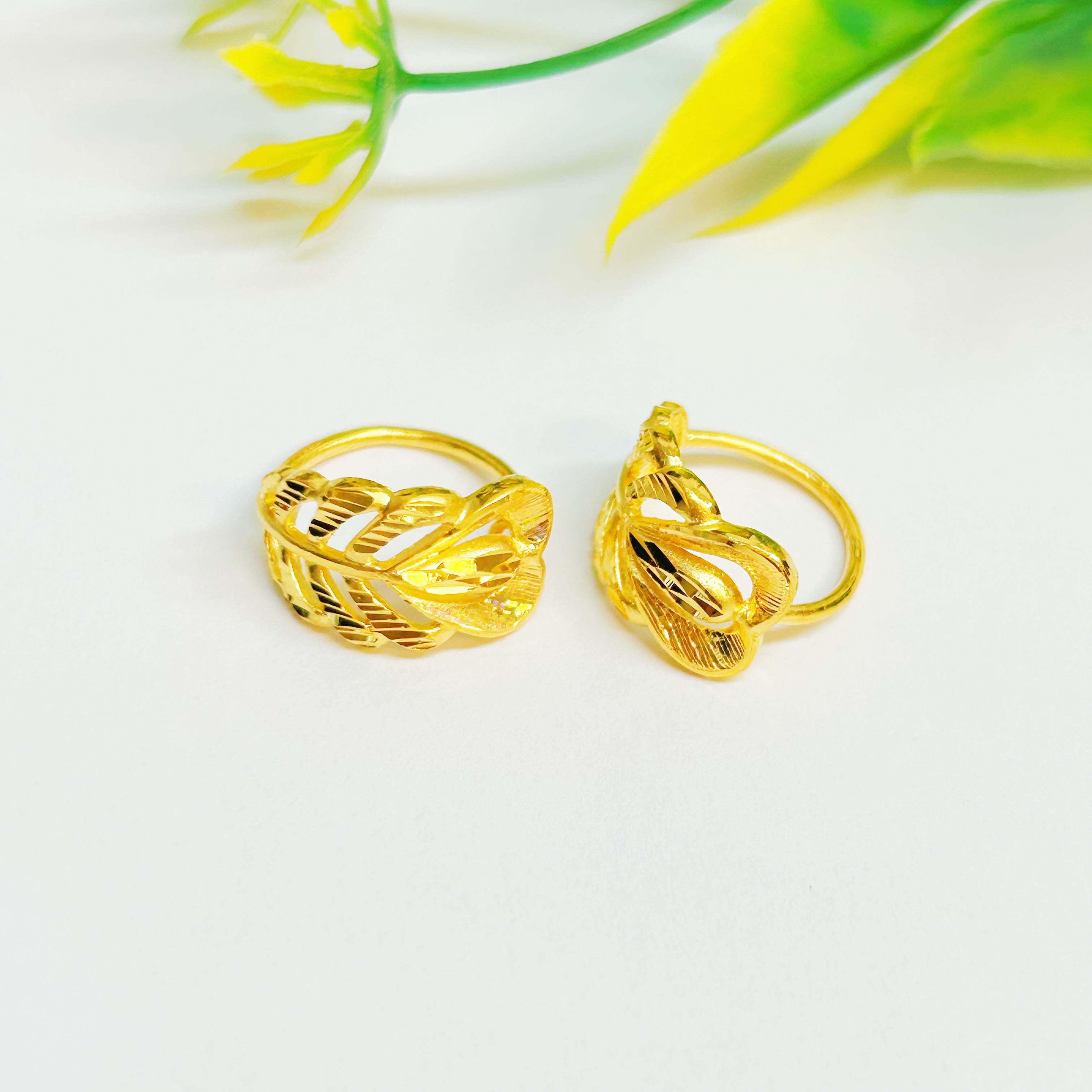 【富远黄金】足金凤尾耳扣耳环FYHDA00032