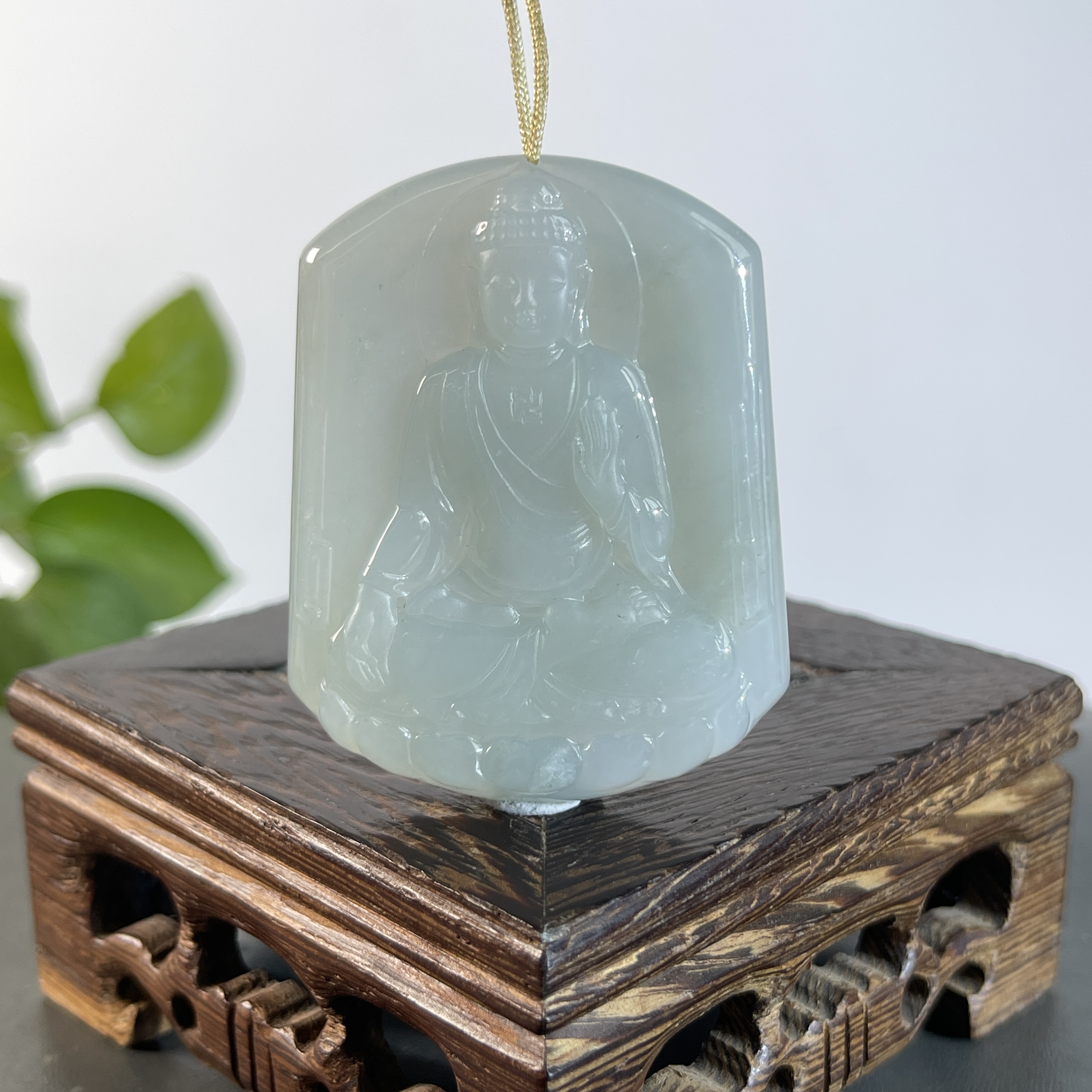 JXA27-177  天然缅甸A货翡翠  阿弥陀佛