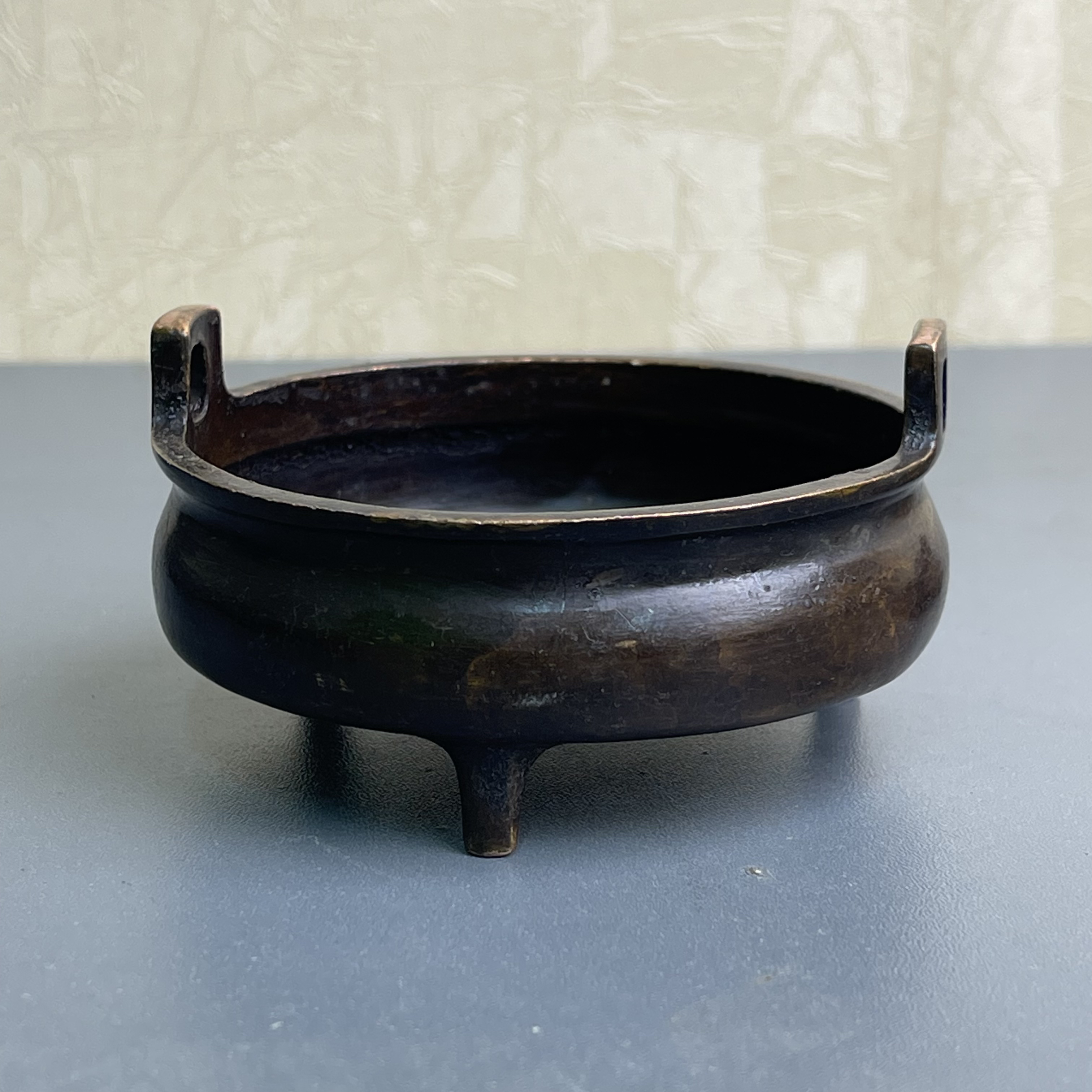 直耳炉办公室摆件铜器