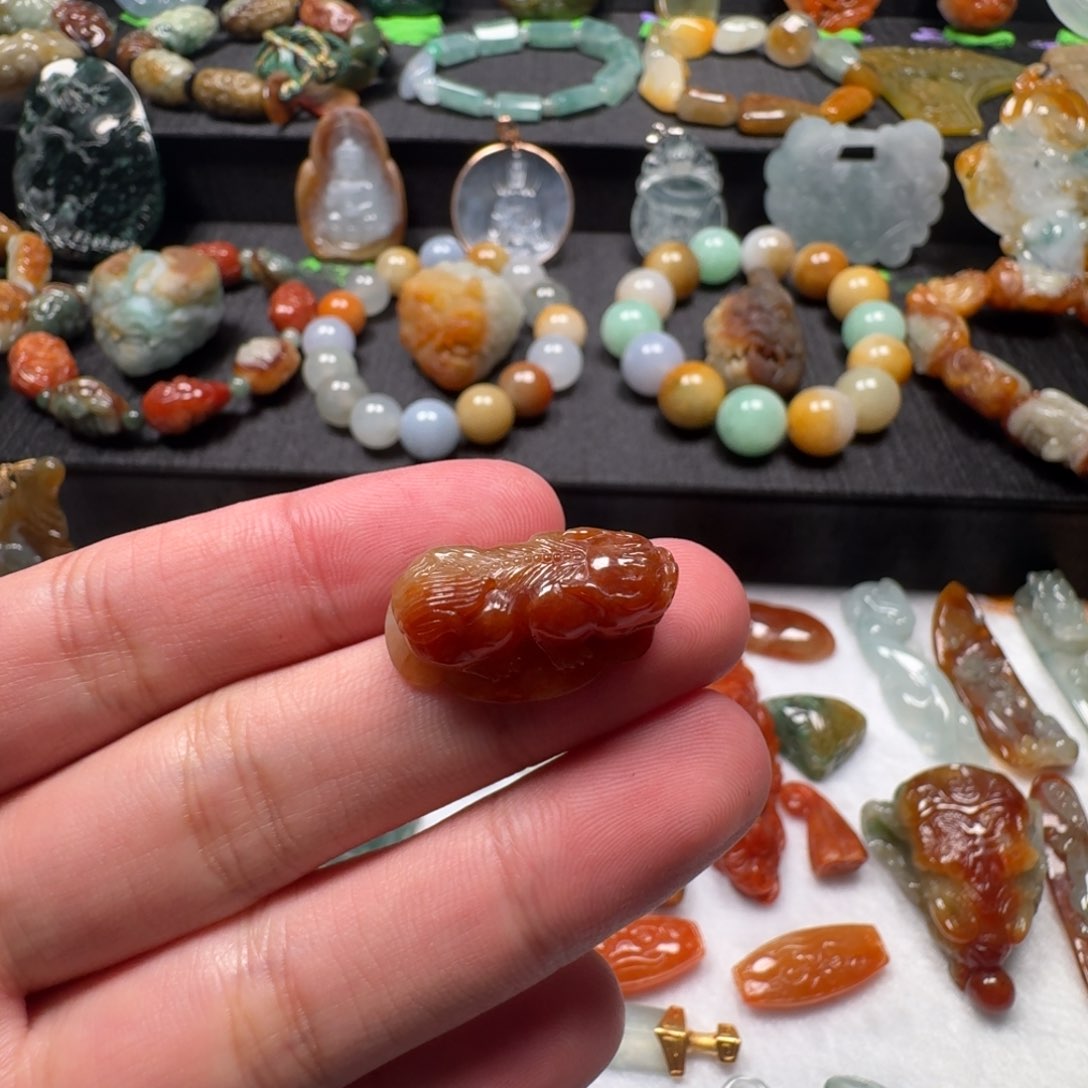 翡翠手链未镶嵌C****n腾冲老料翡翠挂件