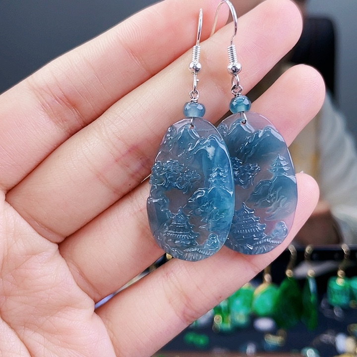 翡翠耳饰未镶嵌饰品