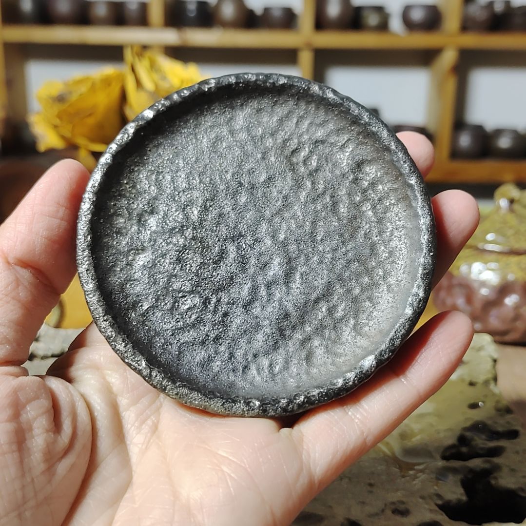 坭兴陶纯柴烧锤纹杯垫