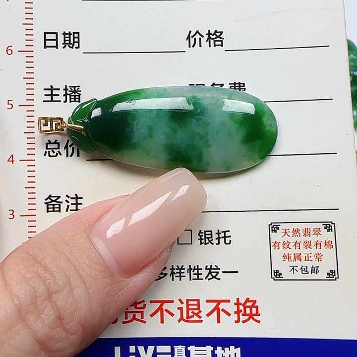 翡翠颈饰18K金镶嵌天然