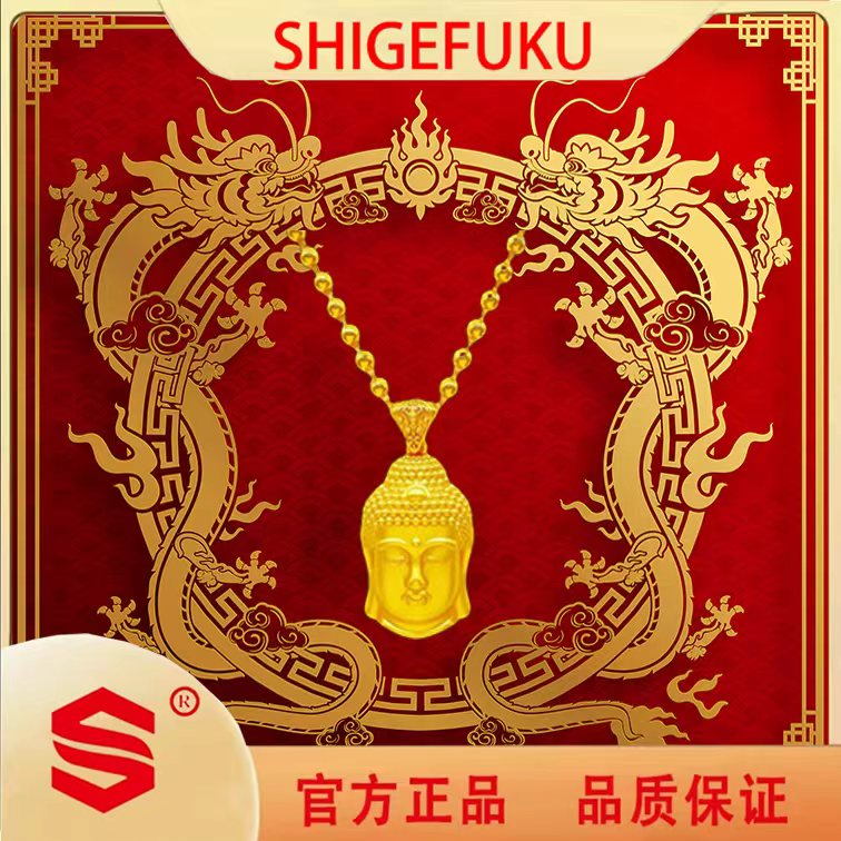【SHIGEFUKU】轻奢金色佛头项链