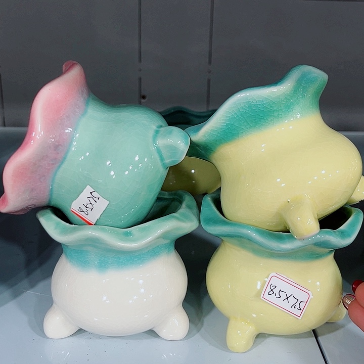 多肉陶瓷花盆满10元包邮