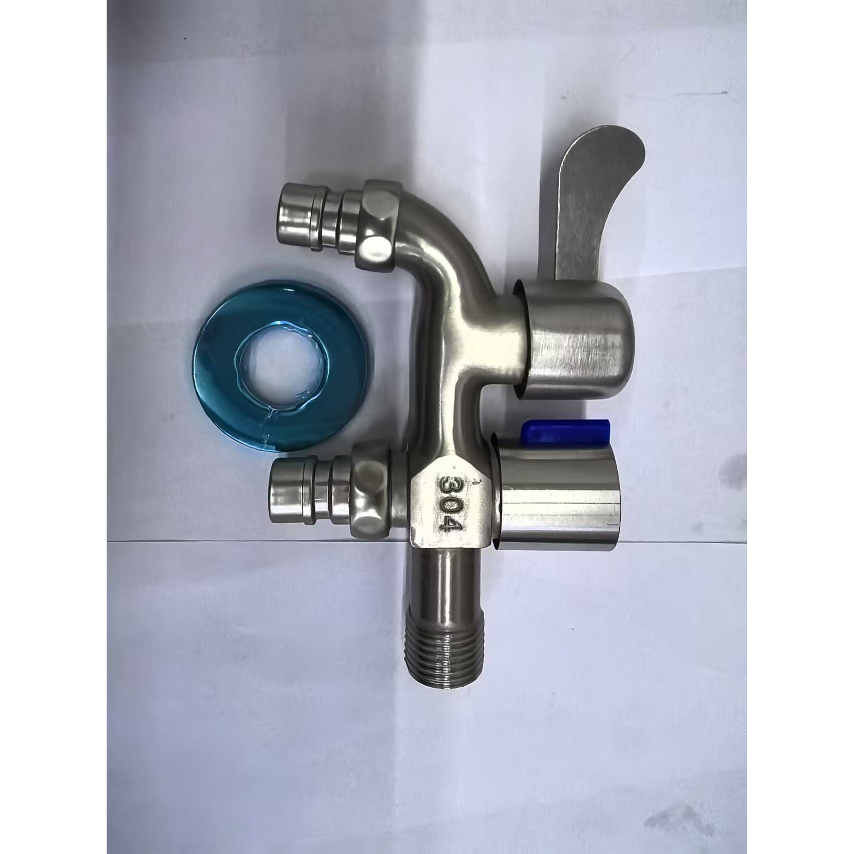 304家用双头一进二出水龙头1112