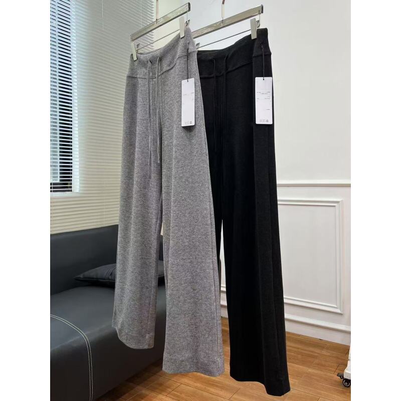 新款女士休闲运动直筒裤阔腿裤