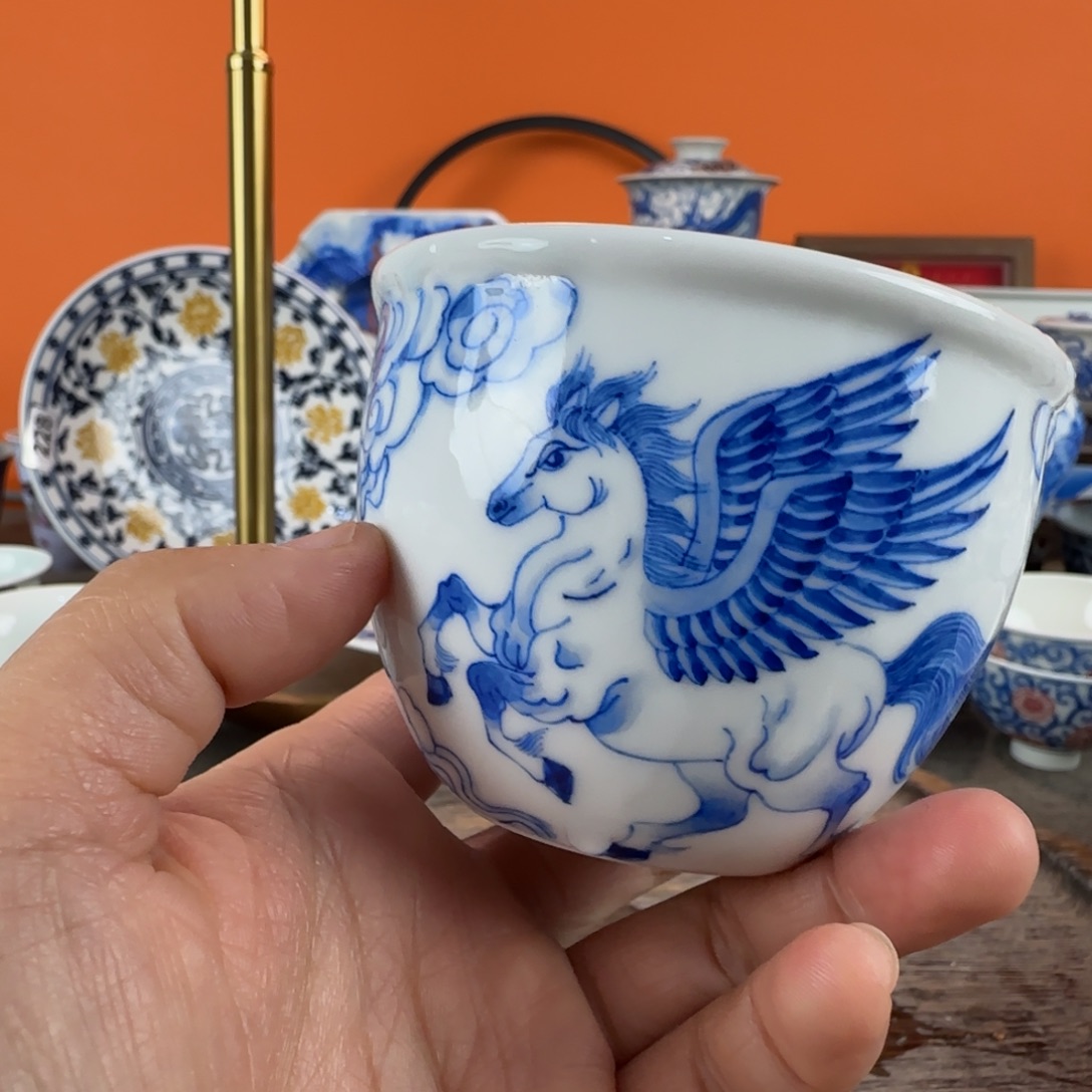 瓷片景德镇手绘青花茶器245