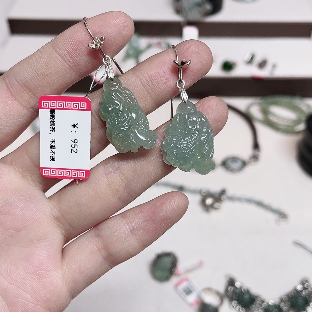 足银925银镶嵌耳环