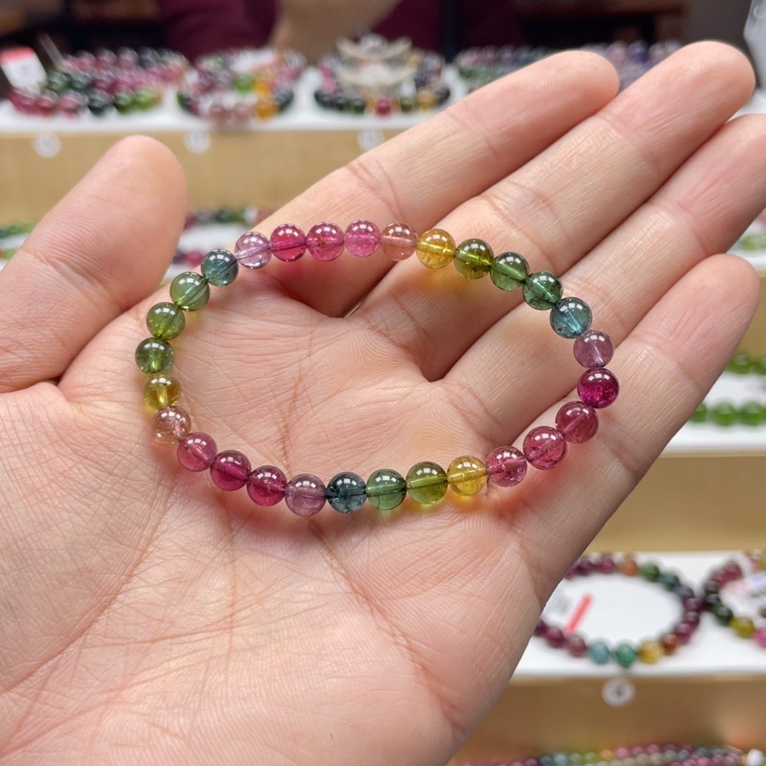 碧玺手串未镶嵌冰*米6mm.mmmmmmmmmm