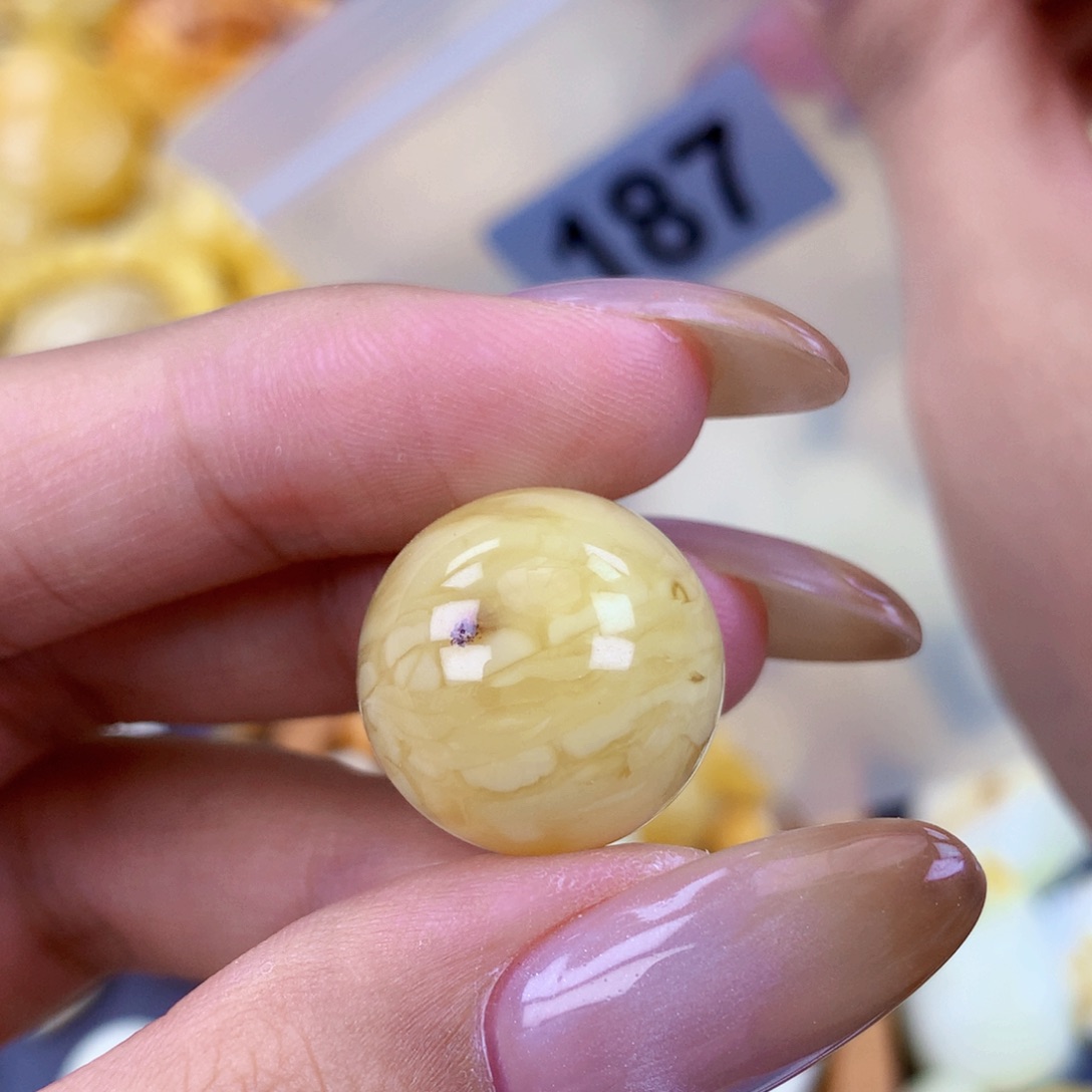 琥珀未镶嵌珠宝奇石18 粉