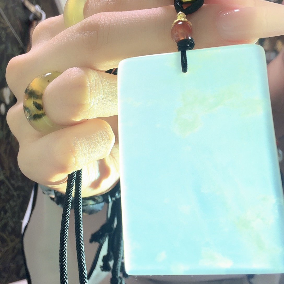 岫玉未镶嵌平安无事牌