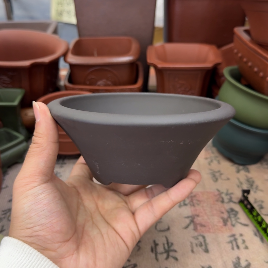 紫砂花盆宜兴紫砂正品13.5x5