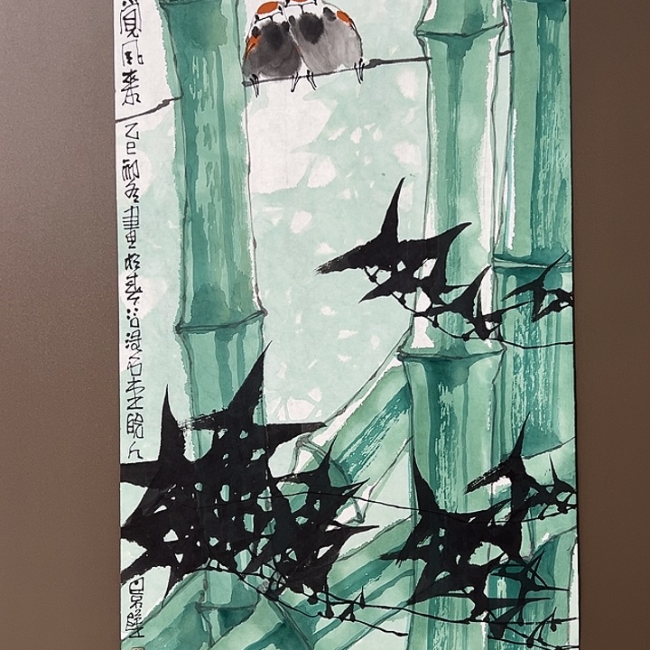 国画孙景隆  手绘原创