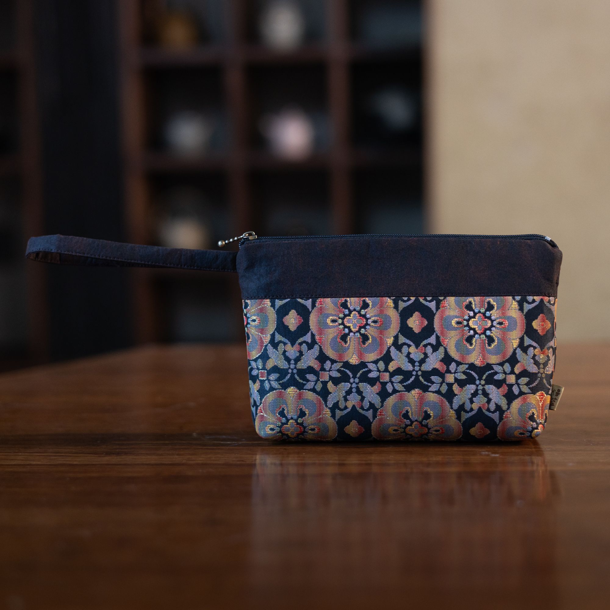 【悦生活】【鹊逢宝华】橙玄色零钱包/小长款茶道配件（慢蓝S1959）