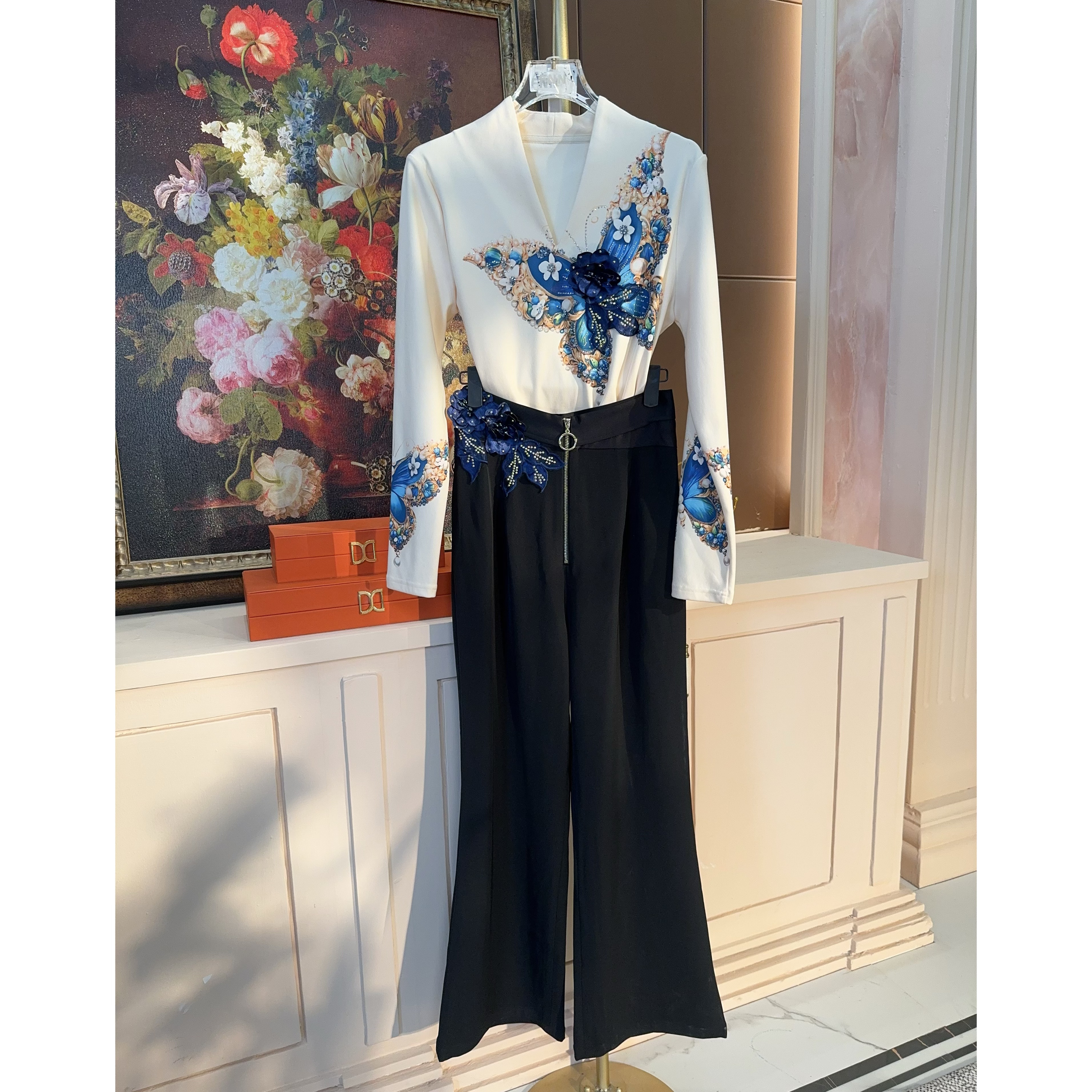 【芙娜妮轻奢】新款小众设计衬衫气质显瘦名媛女装两件套F2510643