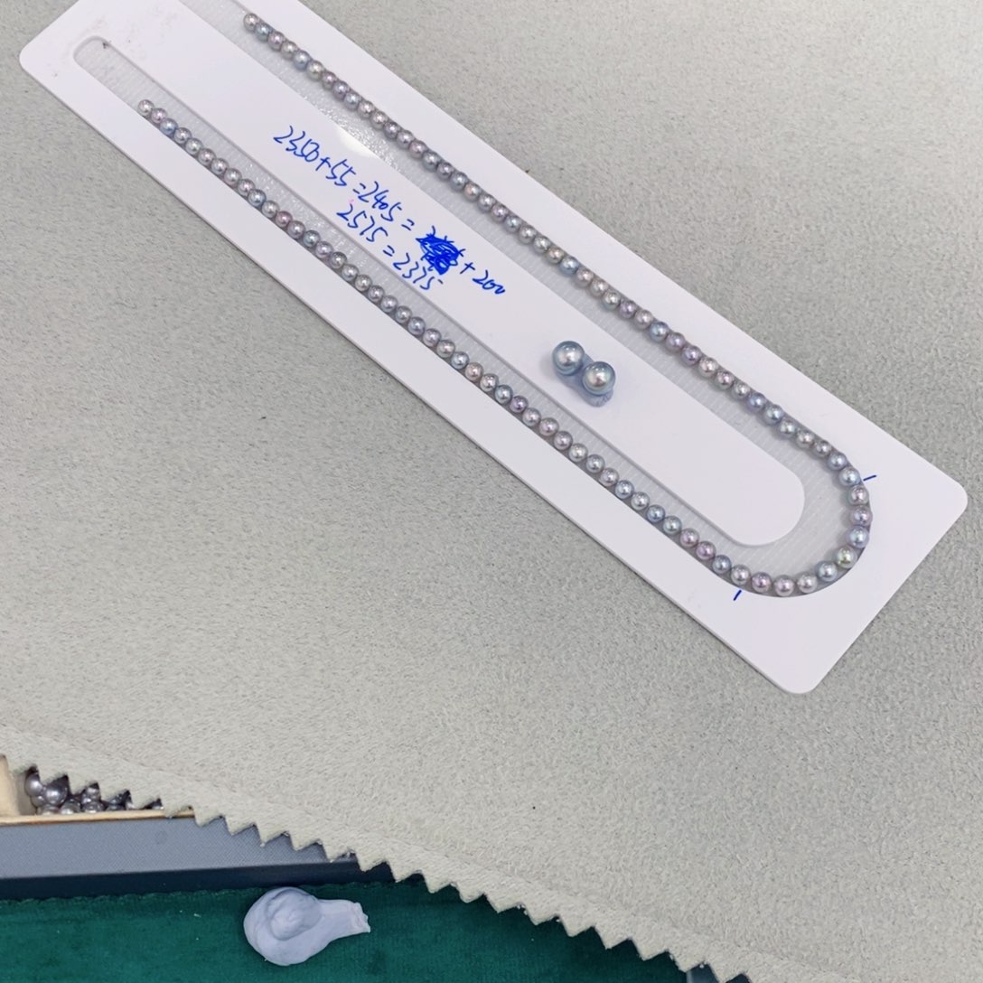 颈饰未镶嵌海水珍珠真多麻项链4-5定制不退换