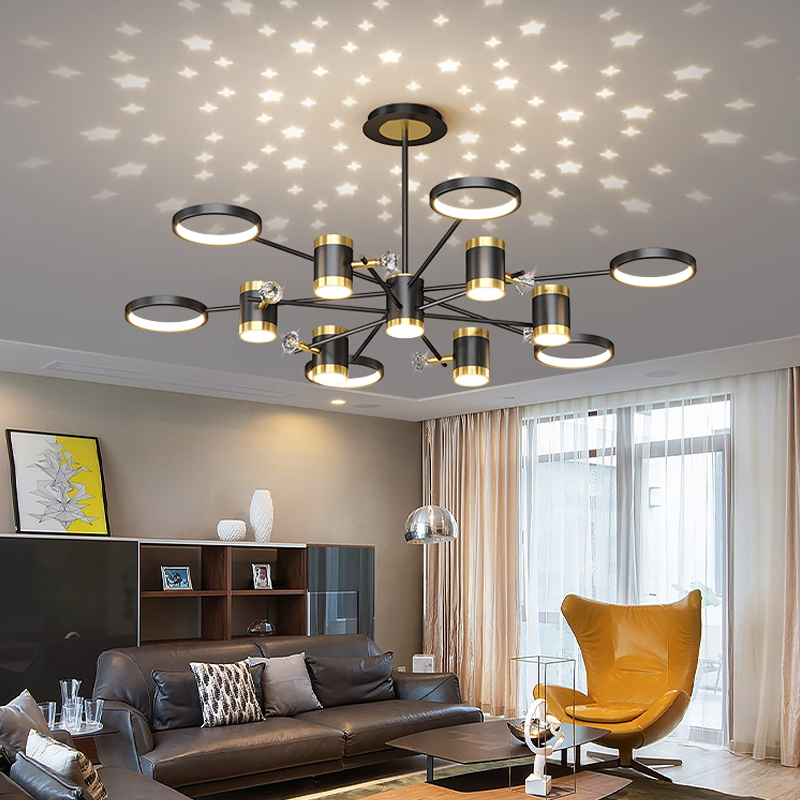 肯思曼客厅吊灯轻奢广东中山星空灯具现代简约大气北欧卧室套餐