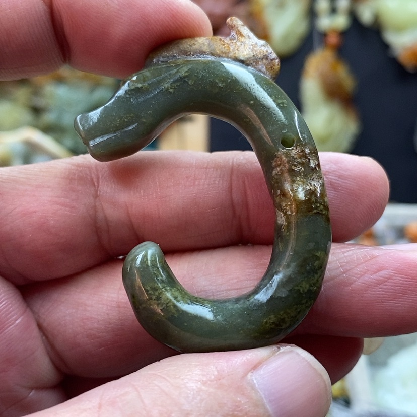 【闪购商品】岫岩河磨玉（透闪石质玉）吊坠未镶嵌