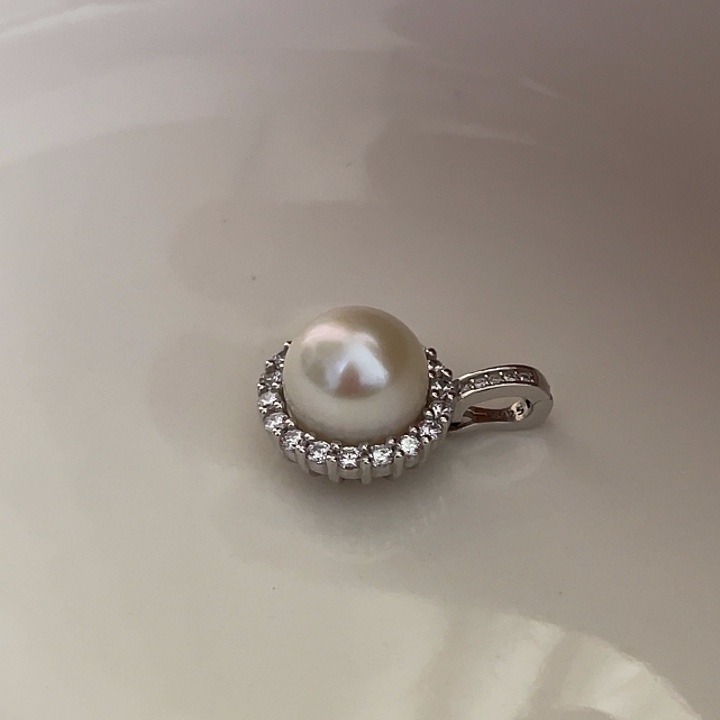 银S925镶嵌吊坠(不含链)淡水珍珠