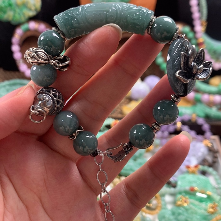 翡翠未镶嵌手链手串