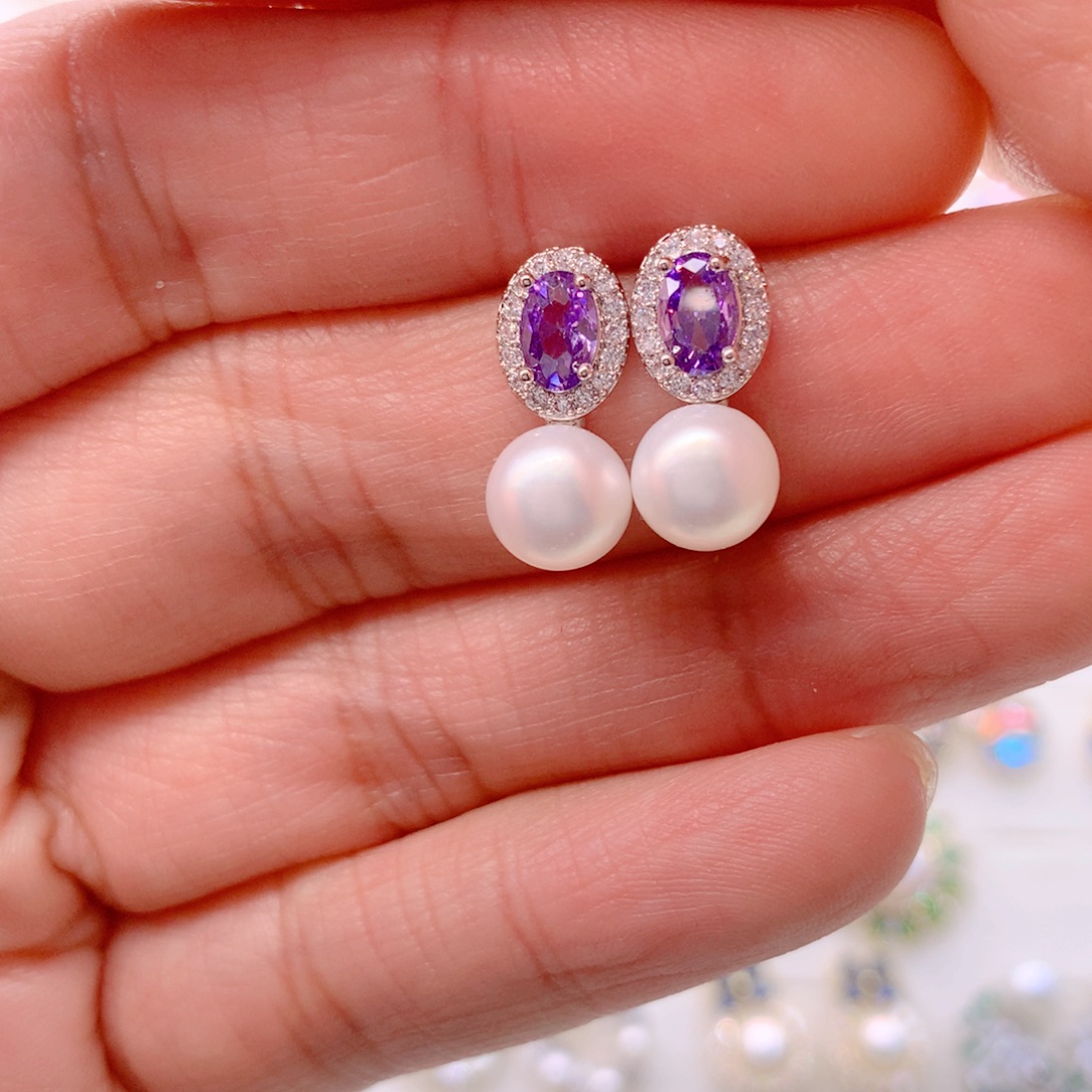 耳饰淡水珍珠合金