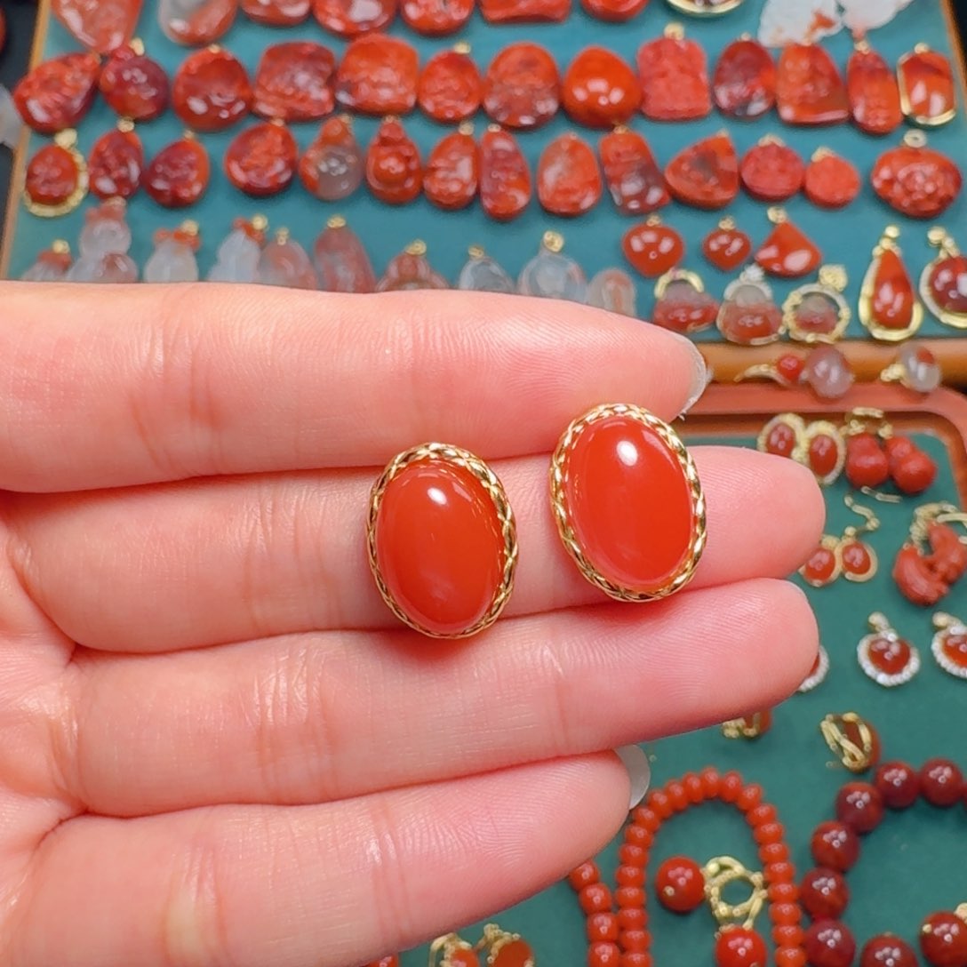 南红玛瑙南红银S925镶嵌